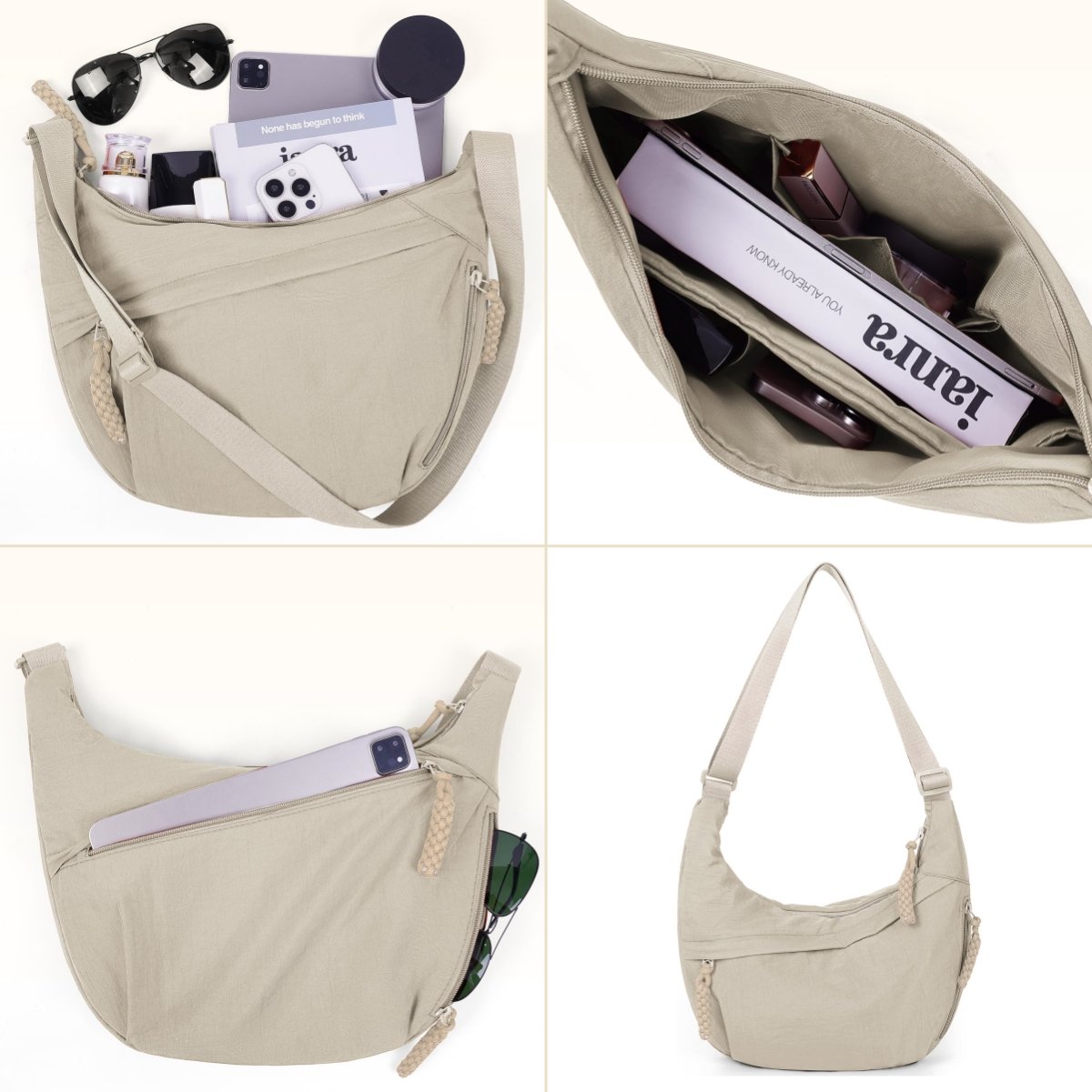 Damen Umhängetasche | Leichtes Nylon Material | Geräumige Fächer Ordnung | UrbanNyla