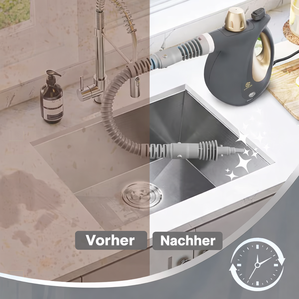 Dampfreiniger Hochdruck | Chemiefreie Dampf Reinigung | Schnelles Aufheizen Einsatzbereit | SteamForce
