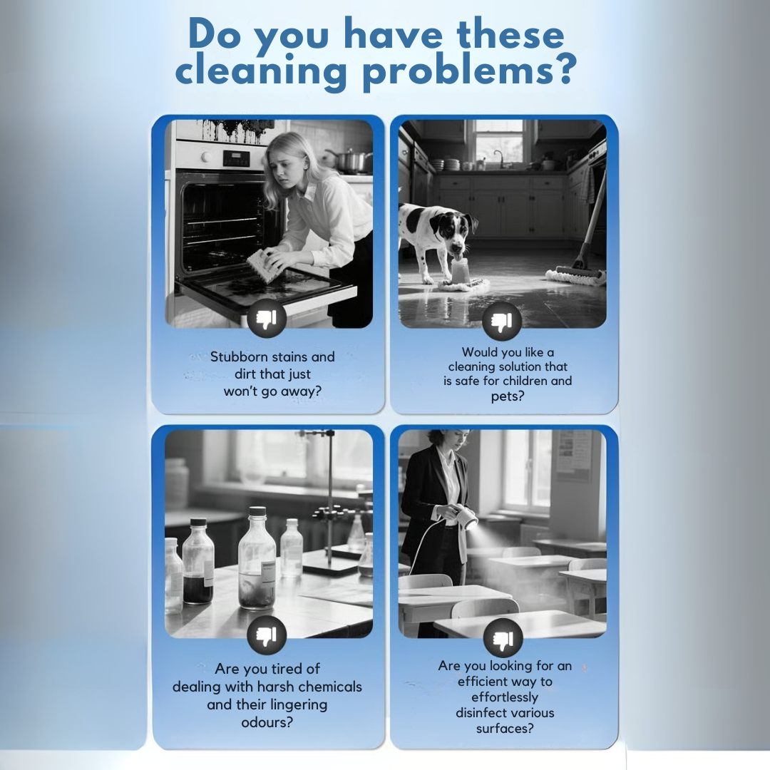 Dampfreiniger | Hochtemperatur Dampf gegen Schmutz | Reinigung ohne Chemie | SteamClean