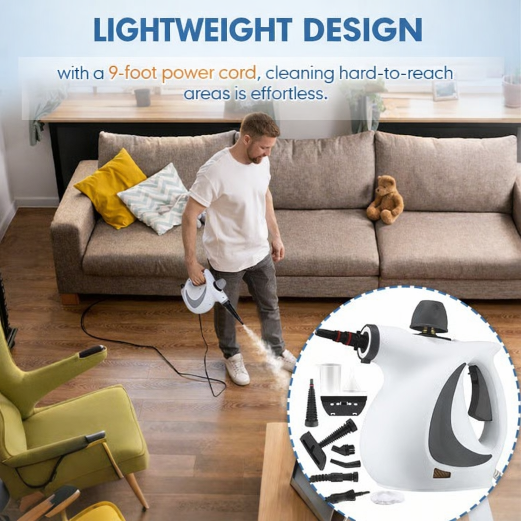 Dampfreiniger | Hochtemperatur Dampf gegen Schmutz | Reinigung ohne Chemie | SteamClean