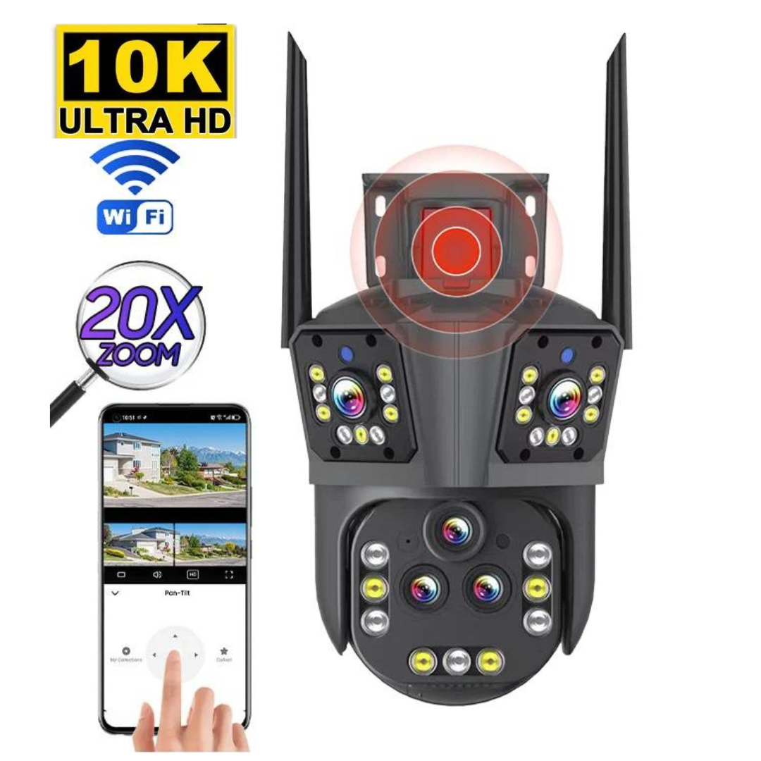 WLAN-Überwachungskamera 20MP | 20-facher Zoom, 5 Linsen, Nachtsicht 30 m | KI-Erkennung, 355° Schwenkbereich, Zwei-Wege-Audio 1