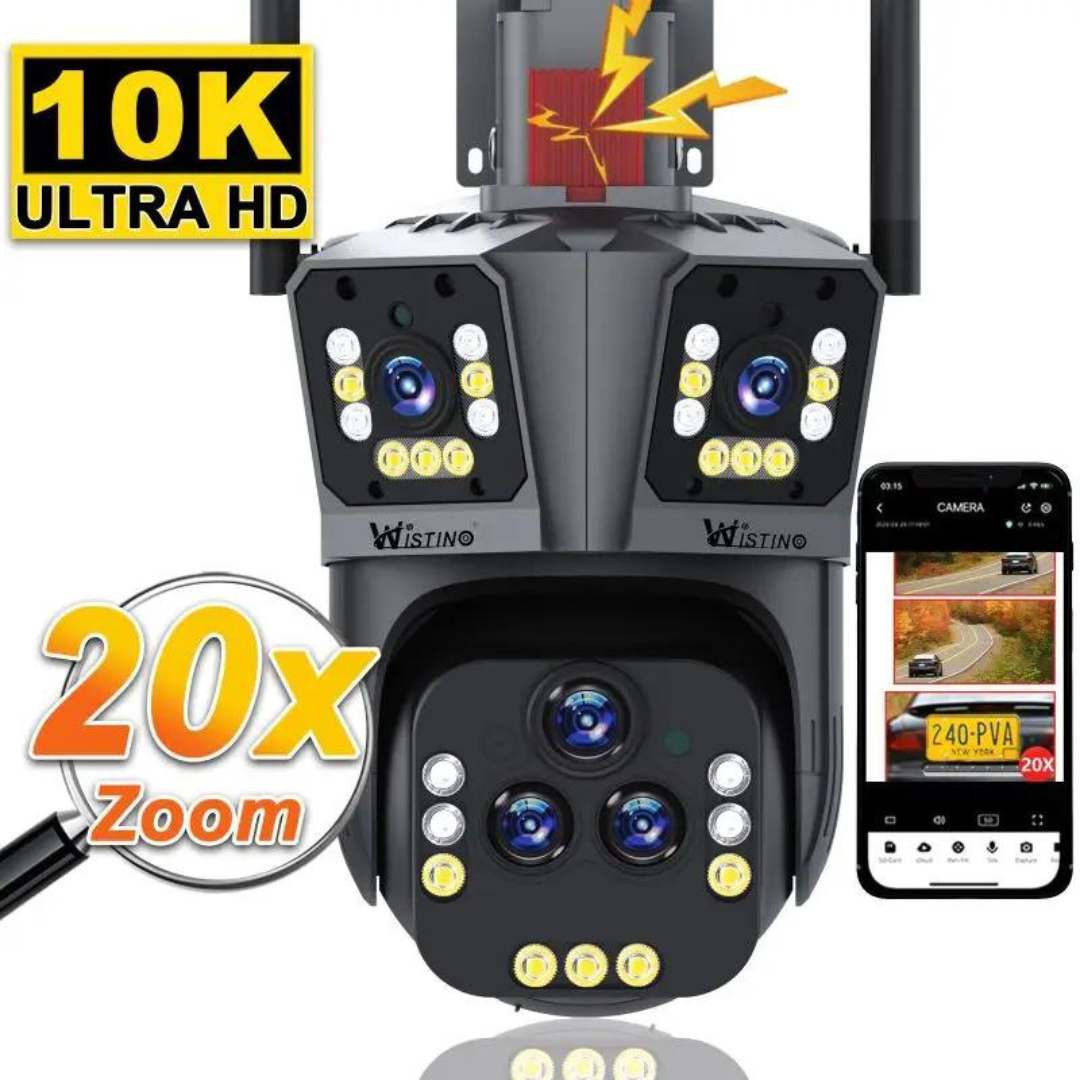 WLAN-Überwachungskamera 20MP | 20-facher Zoom, 5 Linsen, Nachtsicht 30 m | KI-Erkennung, 355° Schwenkbereich, Zwei-Wege-Audio 2