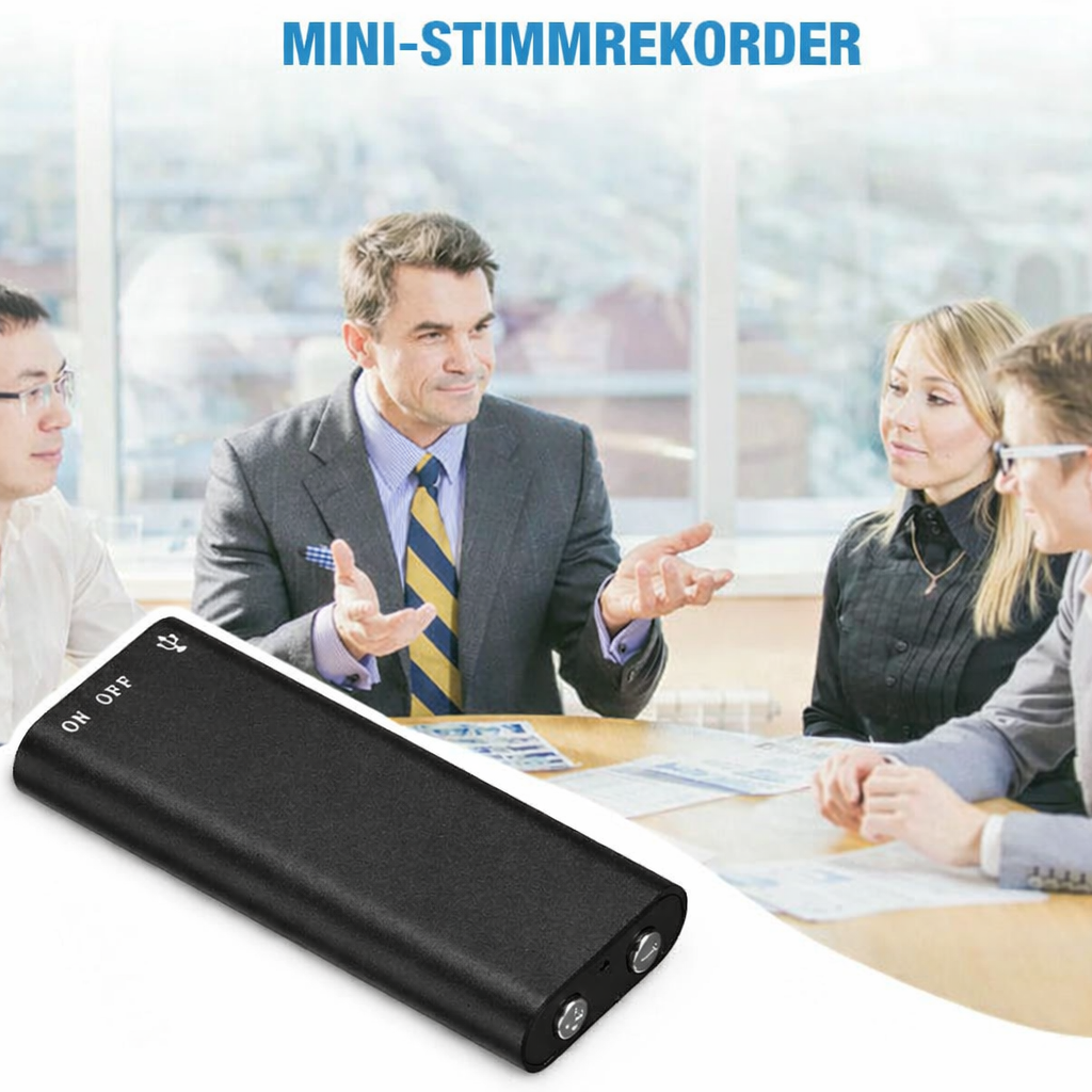 Diktiergerät | Mini Audio Recorder | One Touch Aufnahme | MicroSpy