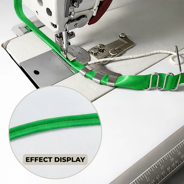 Doppelfalt-Einfassband-Aufsatz | Automatisches Doppelfalt Führen | Edelstahl | SeamGuide