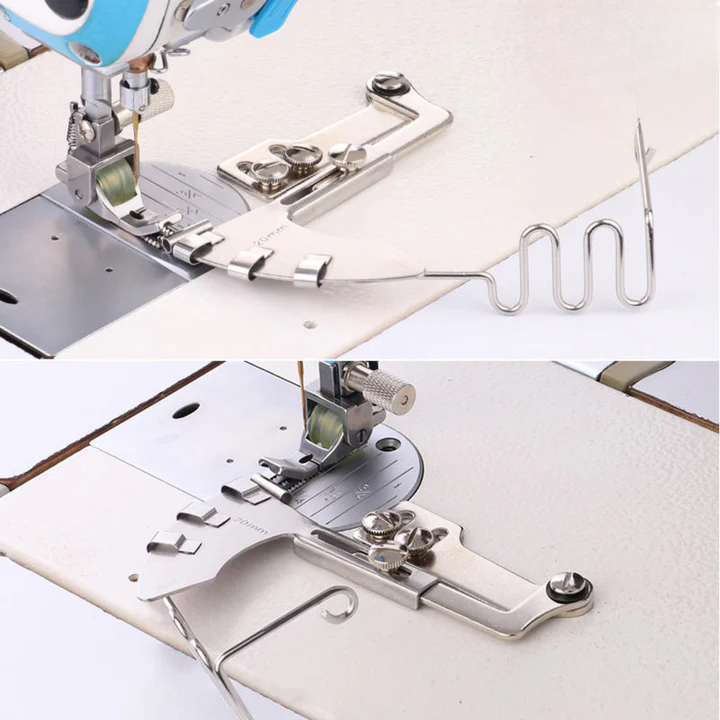 Doppelfalt-Einfassband-Aufsatz | Automatisches Doppelfalt Führen | Edelstahl | SeamGuide