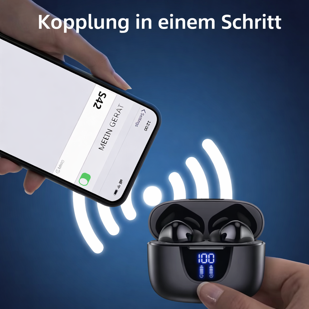 Drahtlose Ohrhörer | In-Ear Kopfhörer | Langer Hörgenuss & Klare Anrufe | Voltiva