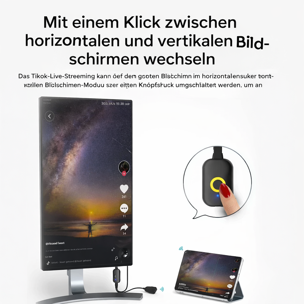 Drahtloser Display-Dongle-Adapter | HDMI-Plug-and-Play-Streaming-Gerät | StreamLink