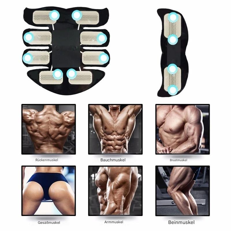 EMS Muskeltrainer | Effektives Training Zuhause | USB-aufladbar | Muscleva