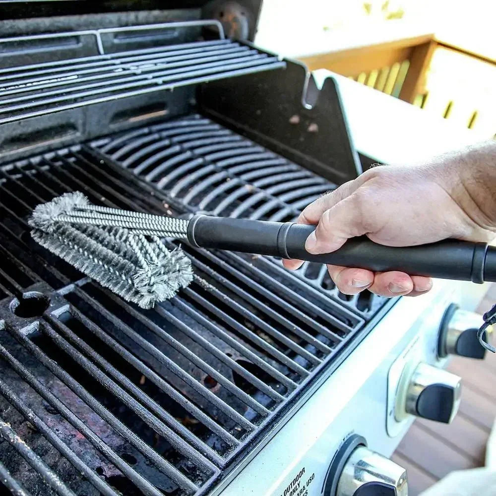 Edelstahl Grillrost Reinigungsbürste | Entfernt Angebranntes Essen | Rutschfester Griff | FireScrub
