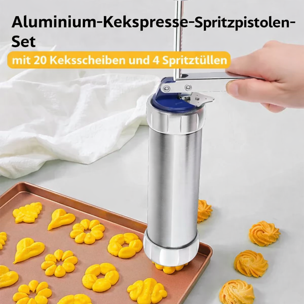 Edelstahl Keks-Presse | Perfekt für gleichmäßige Kekse | BakePro