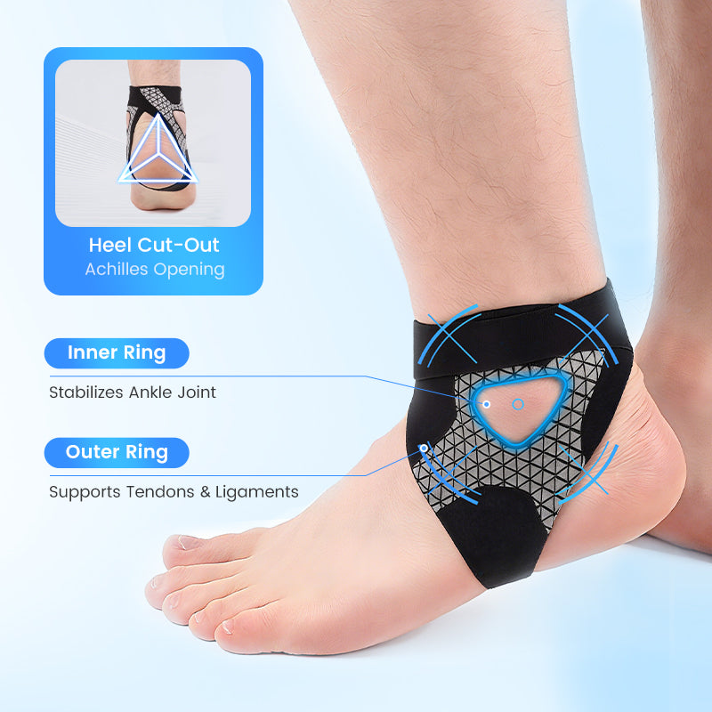 Elastische Verstellbare Knöchelstütze | Gezielte Kompression | Atmungsaktiv und Flexibel | FlexAnkle