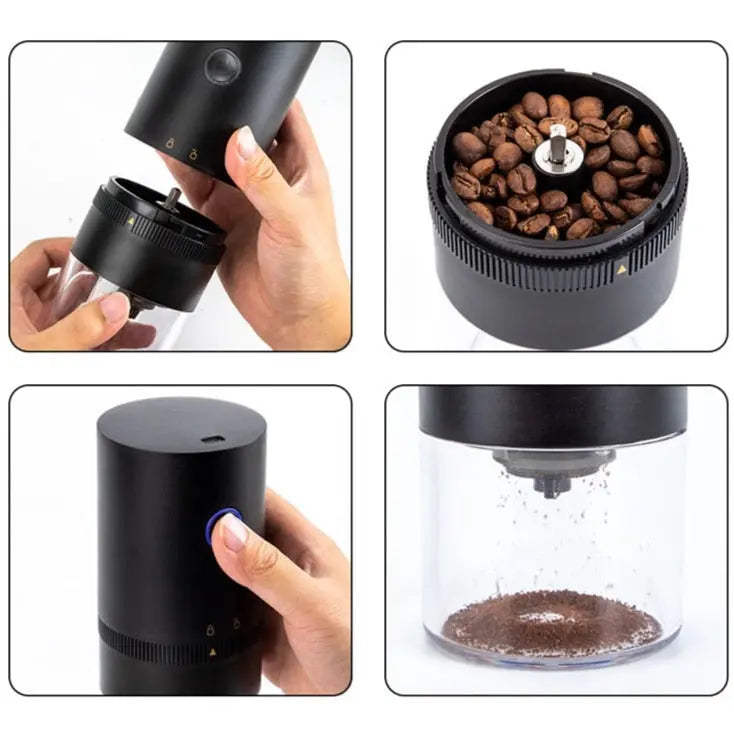 Elektrische Kaffeemühle mit einstellbarem Mahlgrad | USB Aufladbar & Kabellos | Für Kaffee, Gewürze, Pfeffer und Samen 6