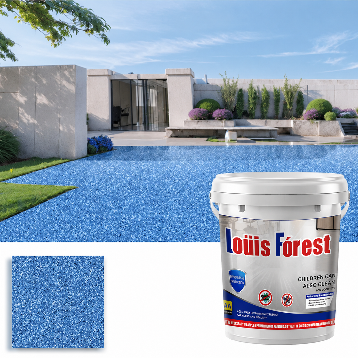 Vernice epossidica per pavimenti | Rivestimento antiscivolo per pavimenti | Idrorepellente, resistente all'abrasione | FloorArmor
