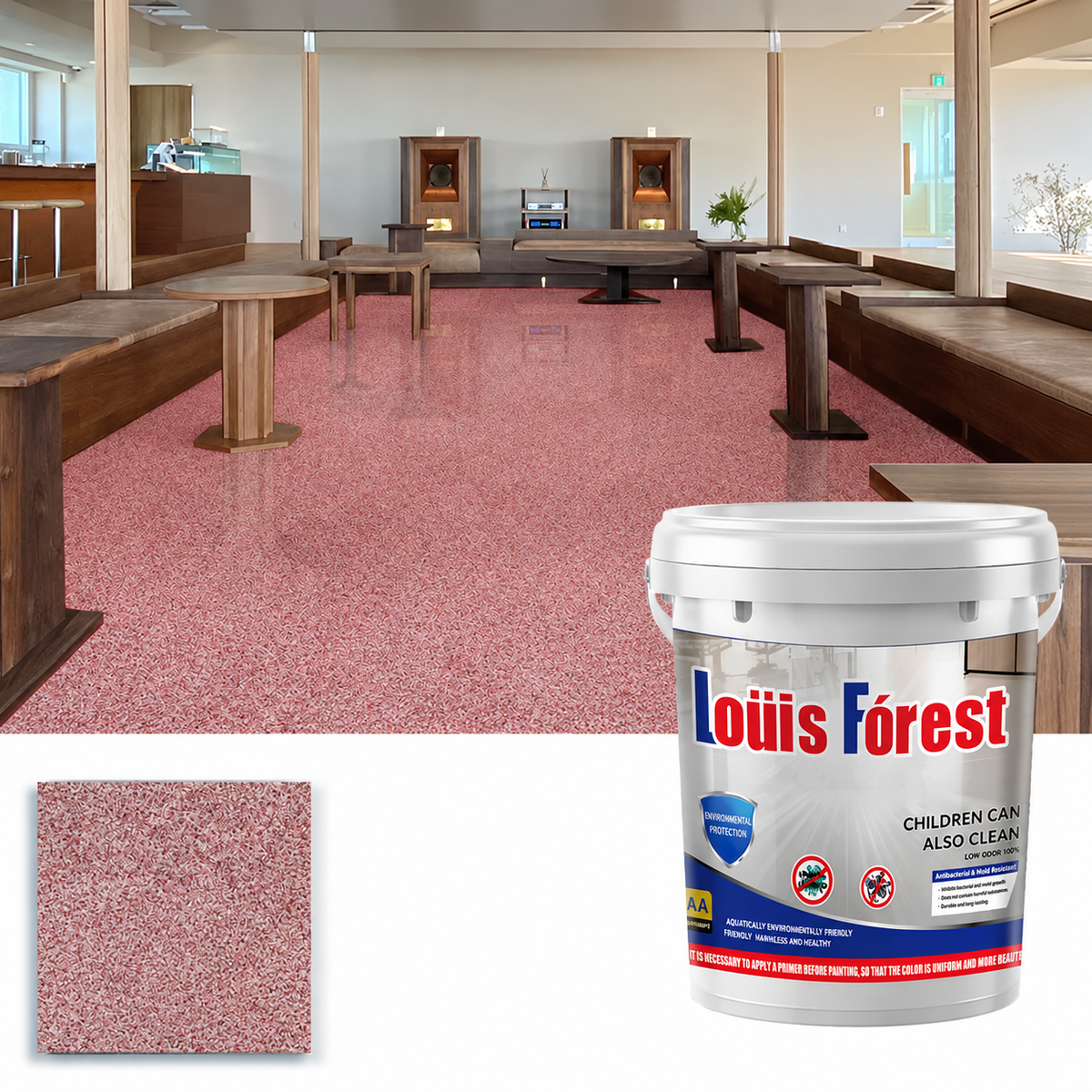 Vernice epossidica per pavimenti | Rivestimento antiscivolo per pavimenti | Idrorepellente, resistente all'abrasione | FloorArmor