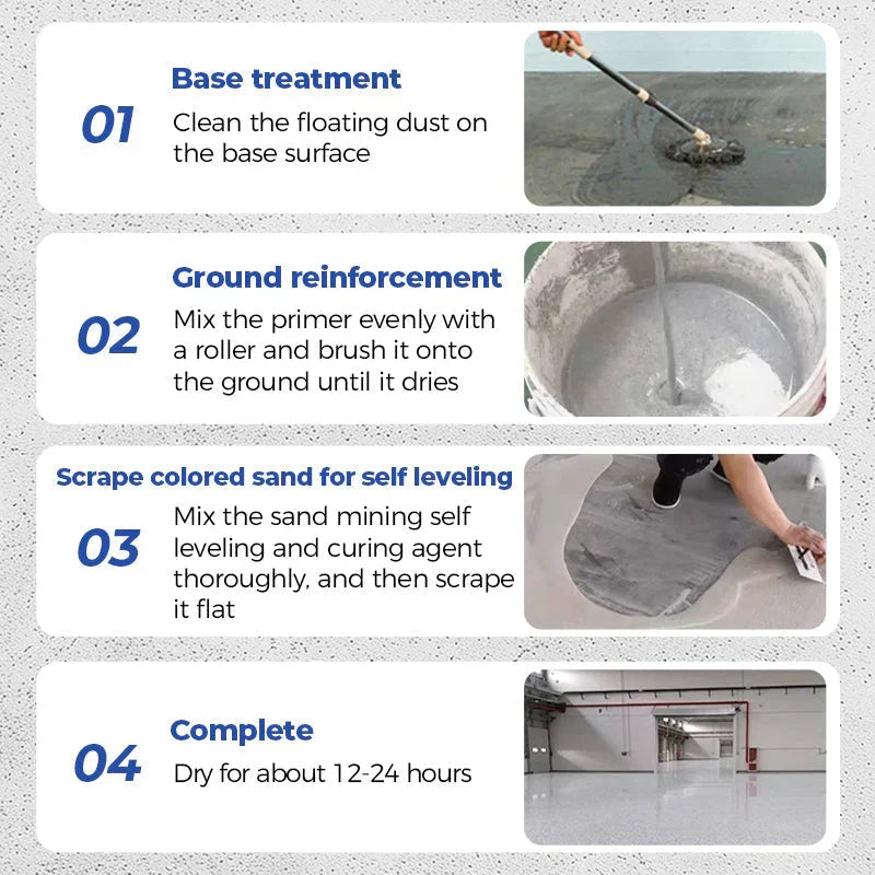 Vernice epossidica per pavimenti | Rivestimento antiscivolo per pavimenti | Idrorepellente, resistente all'abrasione | FloorArmor