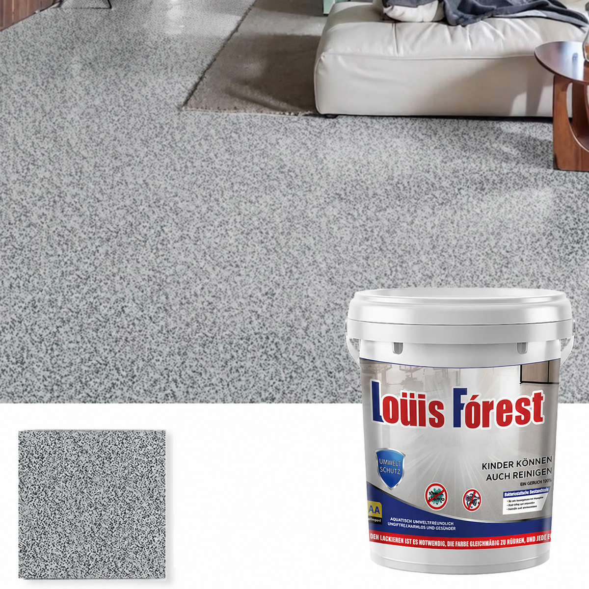 Vernice epossidica per pavimenti | Rivestimento antiscivolo per pavimenti | Idrorepellente, resistente all'abrasione | FloorArmor