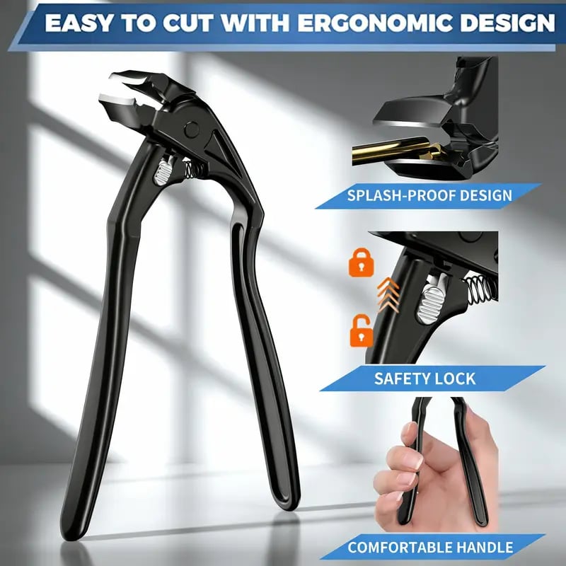 Ergonomische Nagelschere | Langer Griff | Abgewinkelter Kopf | ComfortClip
