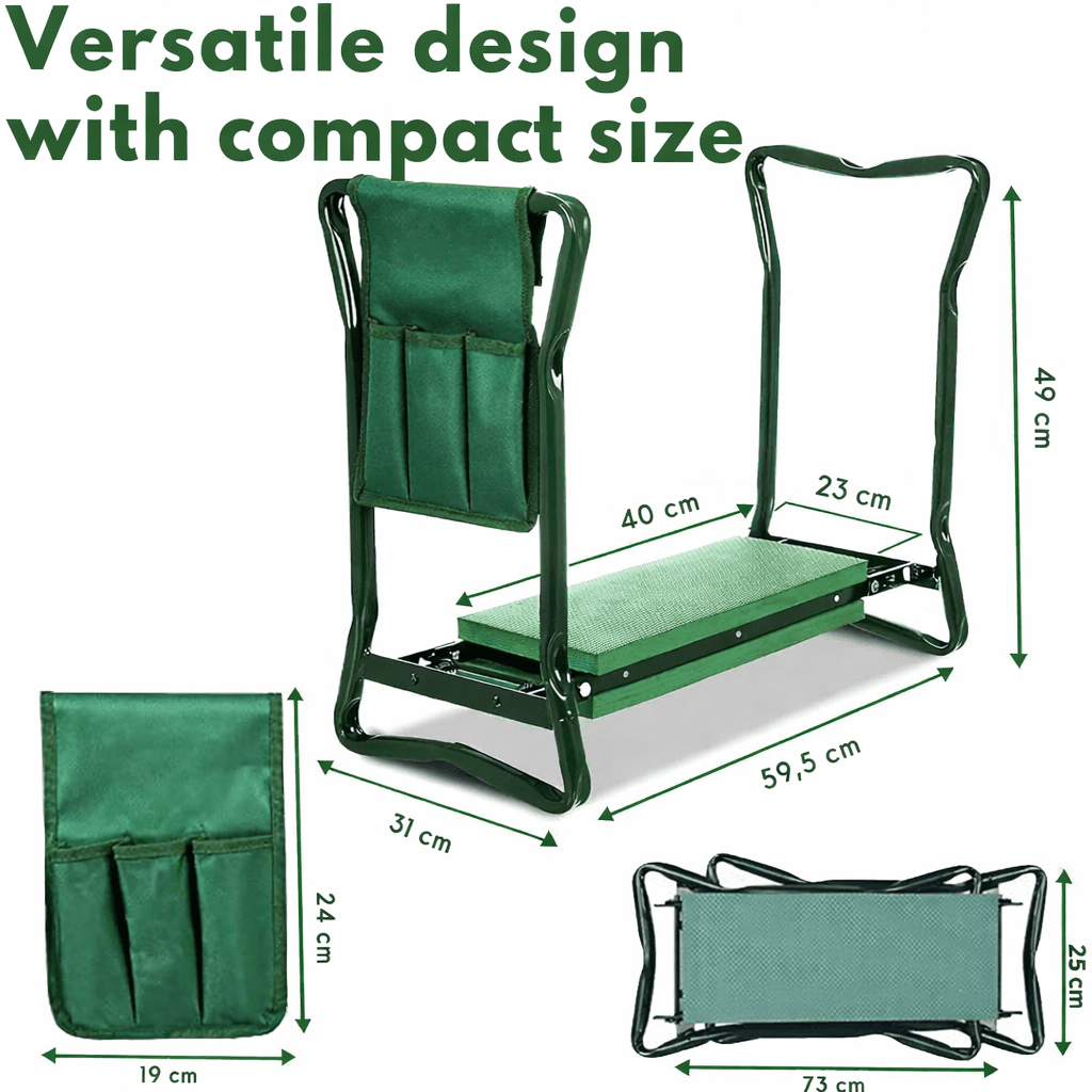 Ergonomischer 2-in-1-Gartenkniehocker und -sitz für mehr Gelenkkomfort | Faltbar | Kompakt | Kneeworks