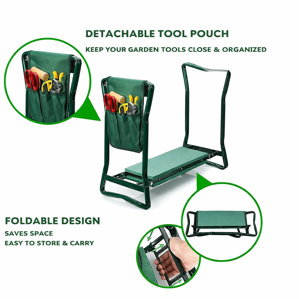 Ergonomischer 2-in-1-Gartenkniehocker und -sitz für mehr Gelenkkomfort | Faltbar | Kompakt | Kneeworks