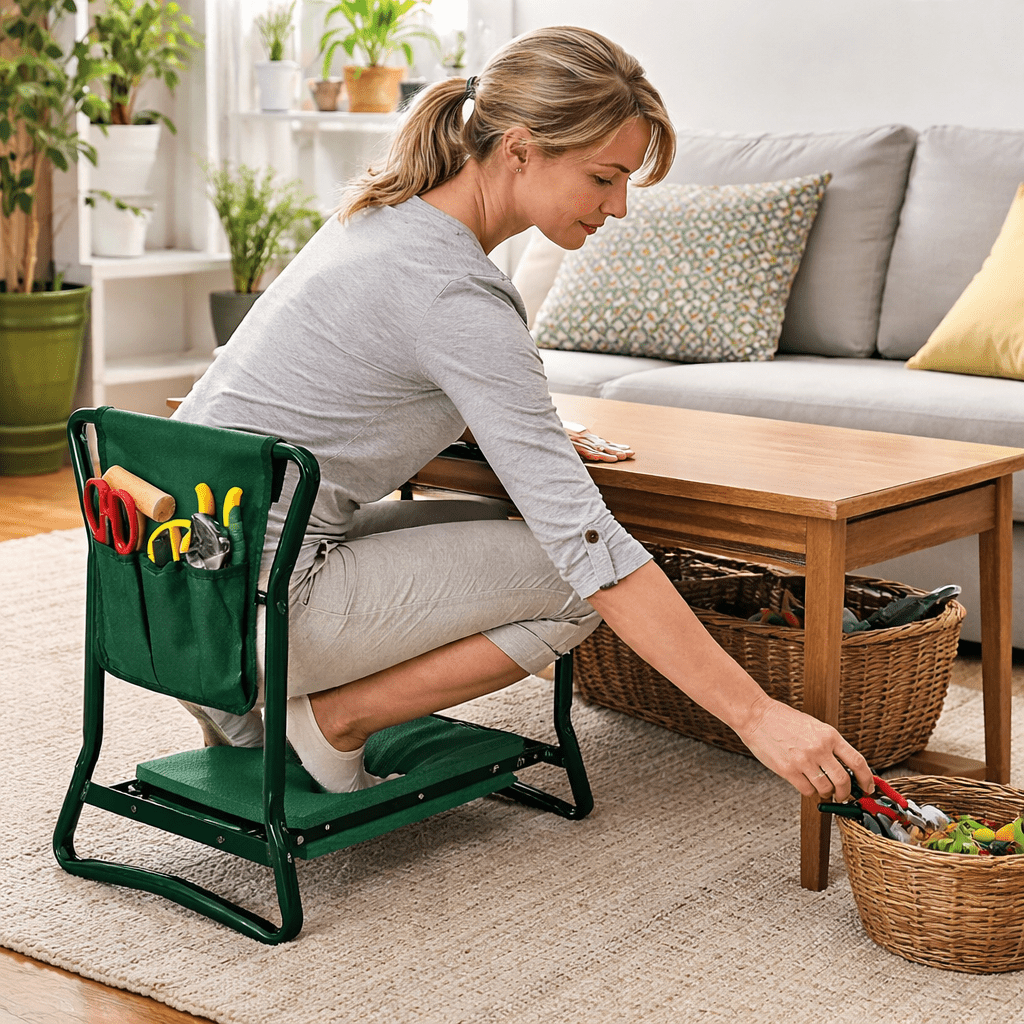 Ergonomischer 2-in-1-Gartenkniehocker und -sitz für mehr Gelenkkomfort | Faltbar | Kompakt | Kneeworks