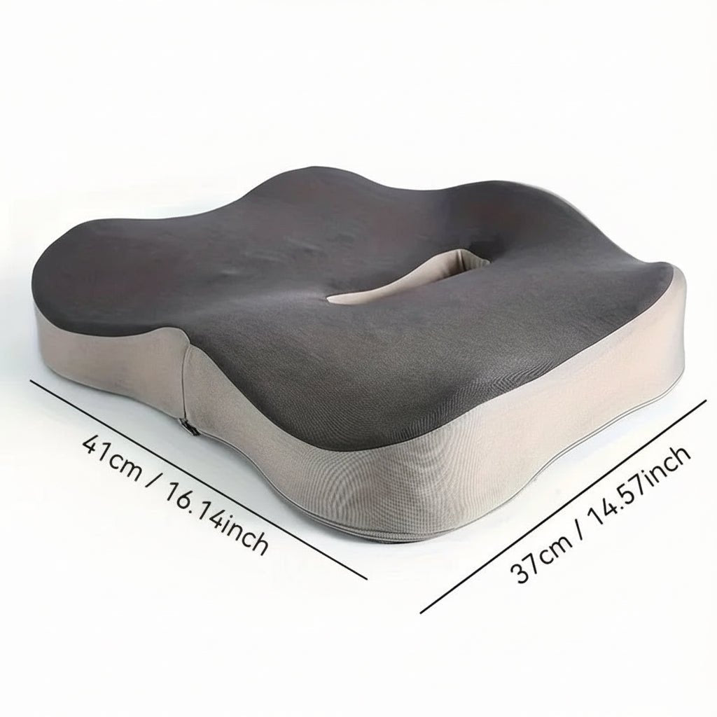 Ergonomisches Memory-Schaum-Bürositzkissen | Entlastung für unteren Rücken | Rutschfest | PosturaNest