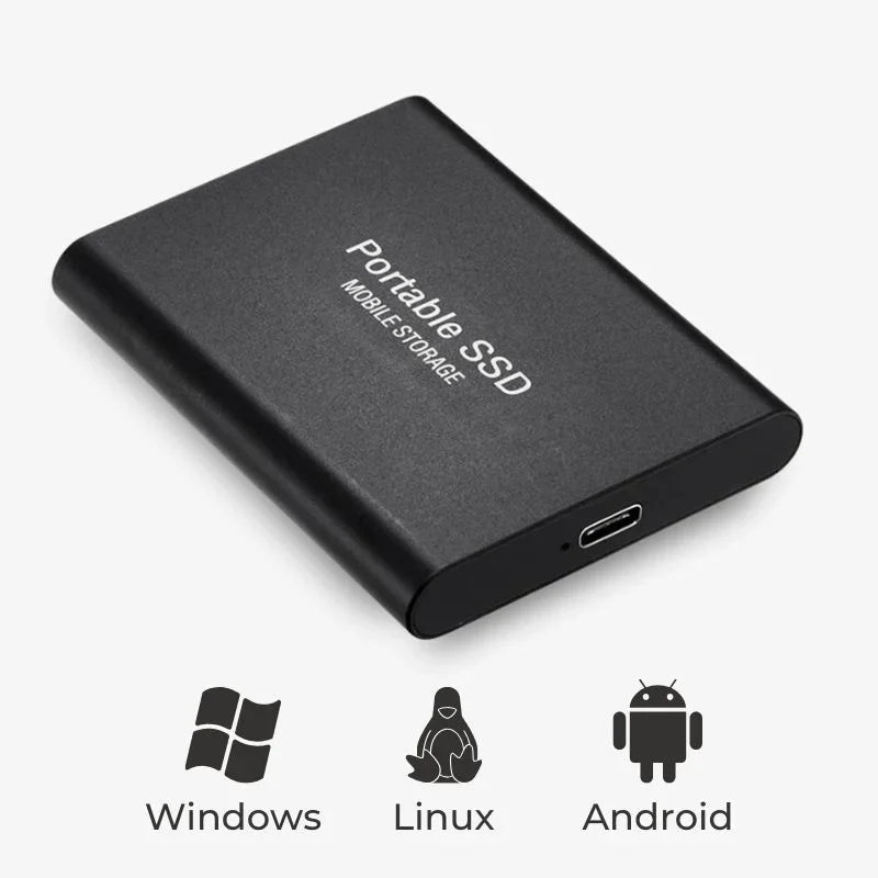 Externe SSD 128 GB | 20 MB/s Übertragung | Aluminium Stoßfest Wasserfest | Driveon