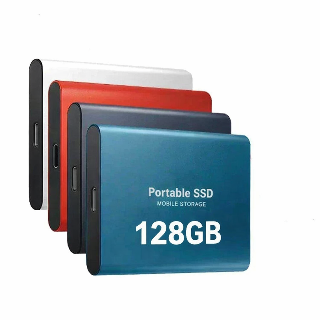 Externer Speicher | SSD Extern 128GB | USB 3.1 & USB-C | Ultrakompakt | Stoßfestes Design | DataVault