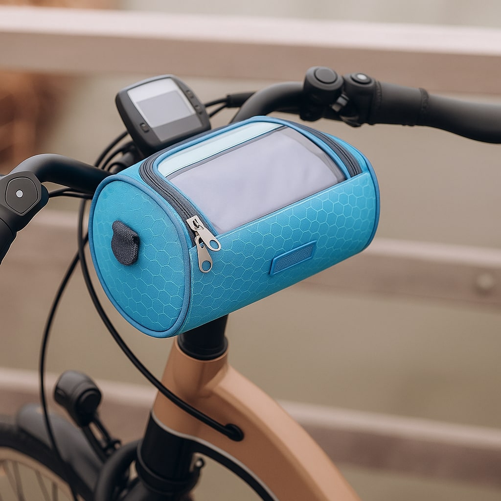 Fahrrad-Lenkertasche mit Touchscreen-Fenster | Spritzwasserschutz | Sicherer Klettverschluss Halt | RideShield