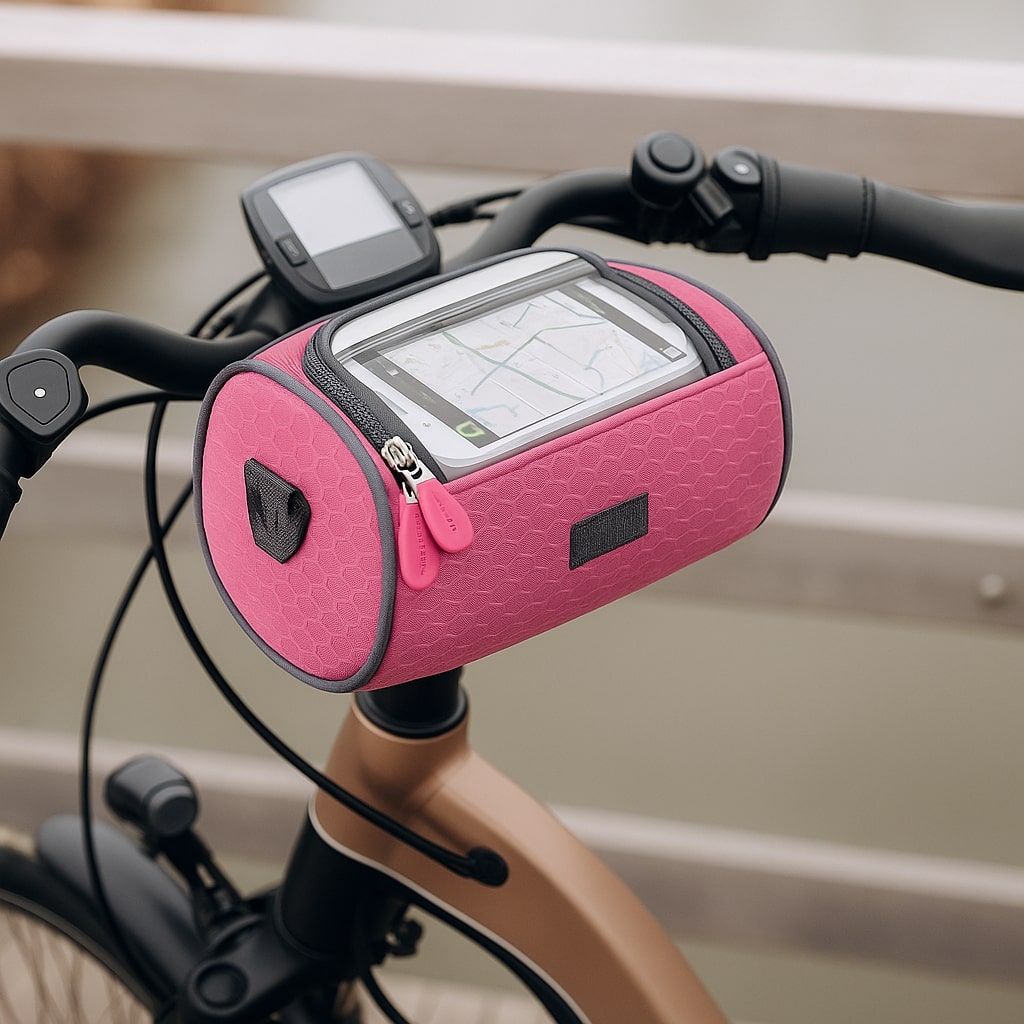Fahrrad-Lenkertasche mit Touchscreen-Fenster | Spritzwasserschutz | Sicherer Klettverschluss Halt | RideShield