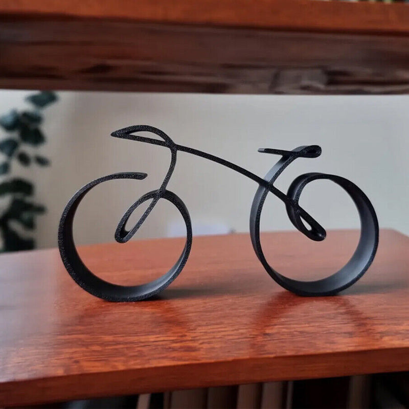 Fahrrad-Skulptur | Minimalistische Metall Deko | Matte Drahtoptik | NordCycle