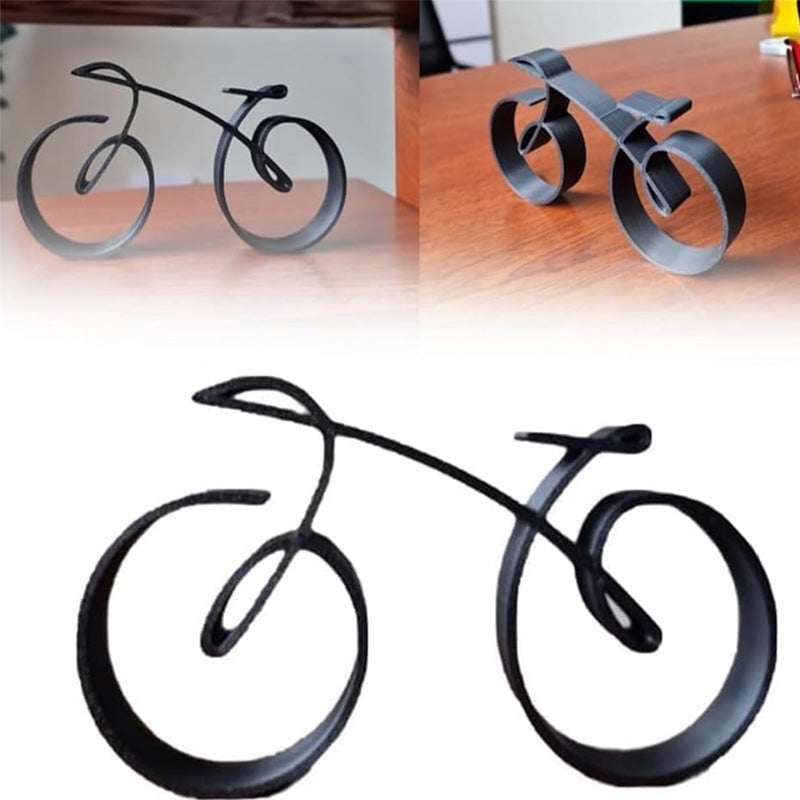 Fahrrad-Skulptur | Minimalistische Metall Deko | Matte Drahtoptik | NordCycle