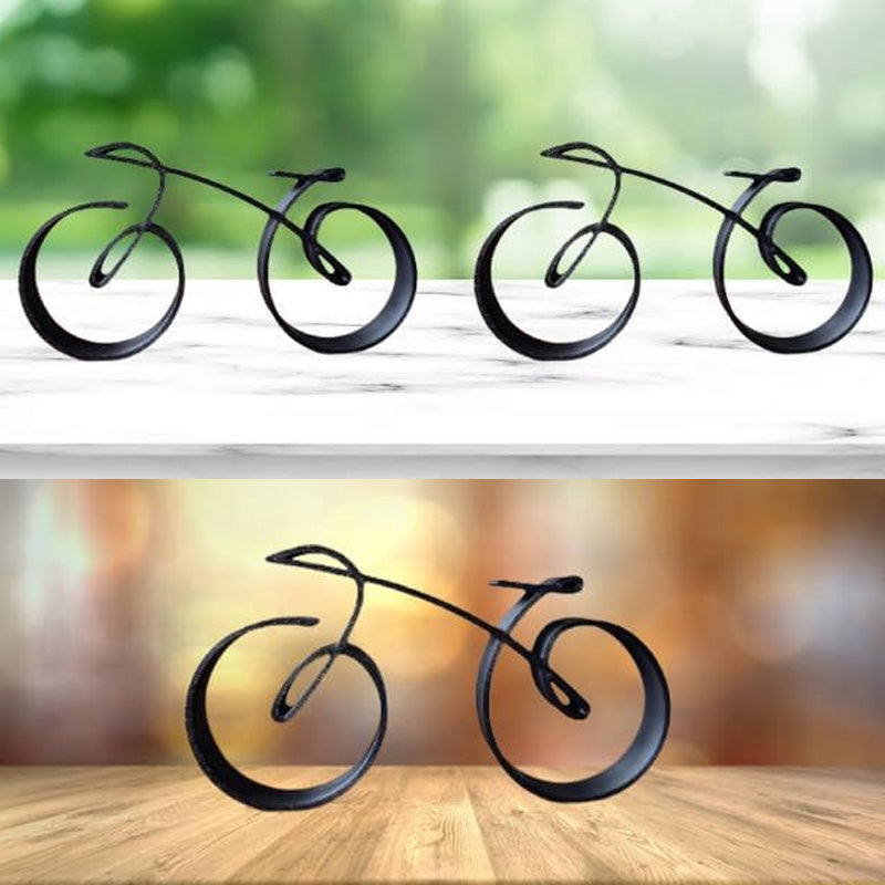 Fahrrad-Skulptur | Minimalistische Metall Deko | Matte Drahtoptik | NordCycle