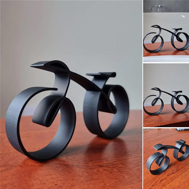 Fahrrad-Skulptur | Minimalistische Metall Deko | Matte Drahtoptik | NordCycle