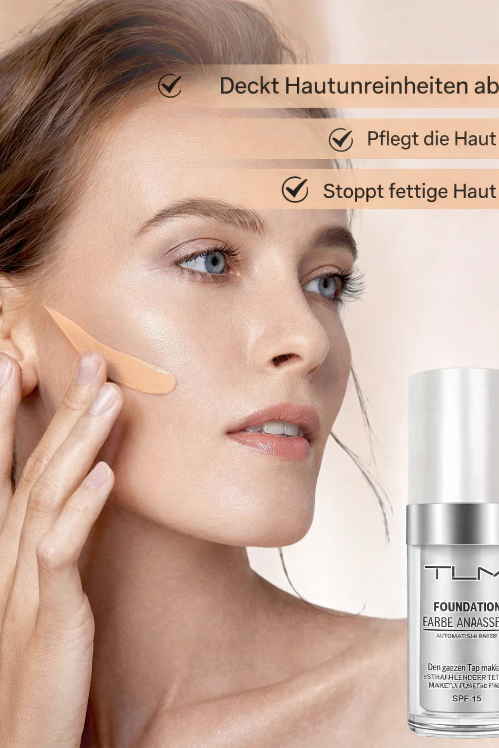 Farbverändernde Foundation | Selbstanpassende, makellose Basis mit Lichtschutzfaktor | MagicFoundation