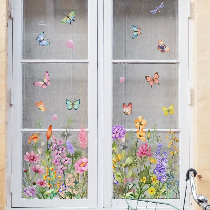 Fensterfolie | Blumenmuster | Selbstklebend | BloomPane
