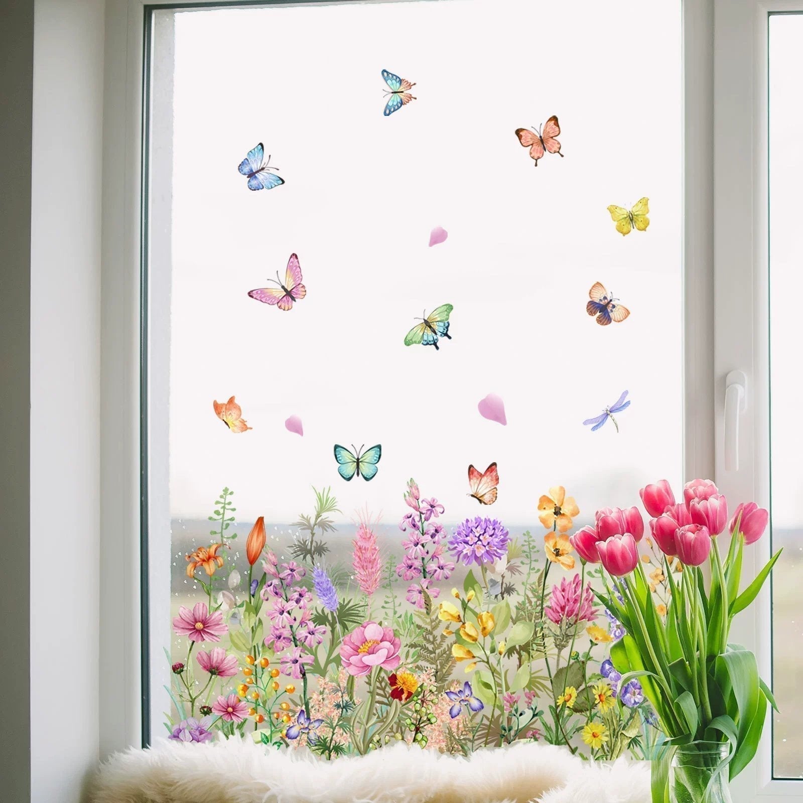 Fensterfolie | Blumenmuster | Selbstklebend | BloomPane