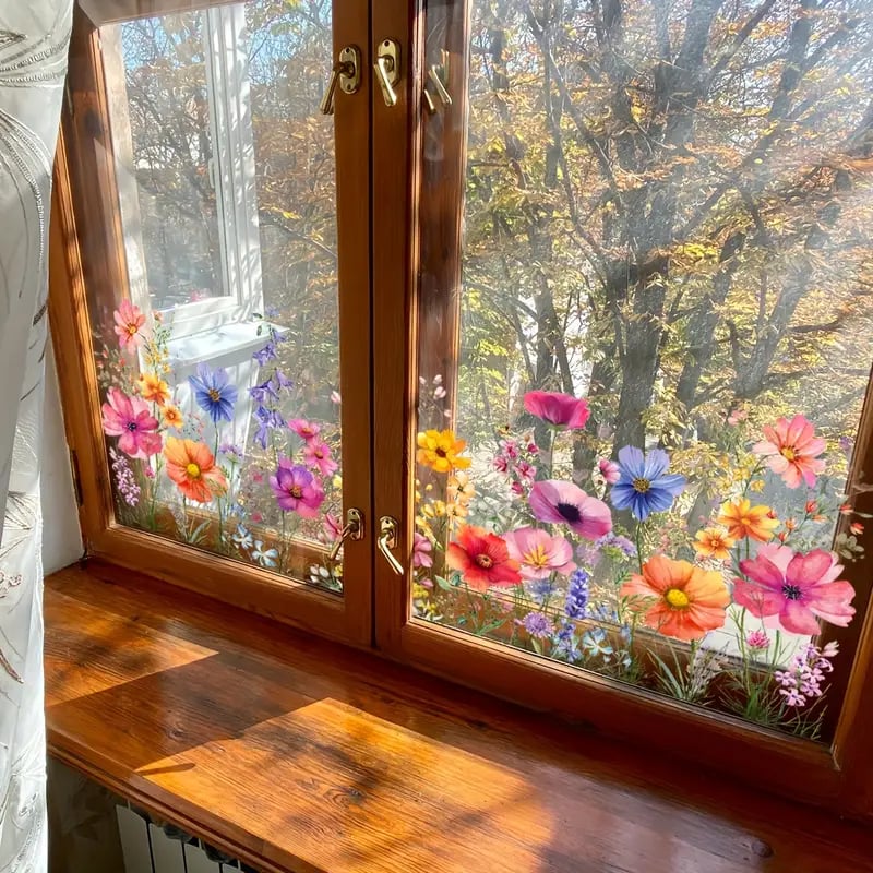 Fensterfolie | Blumenmuster | Selbstklebend | BloomPane