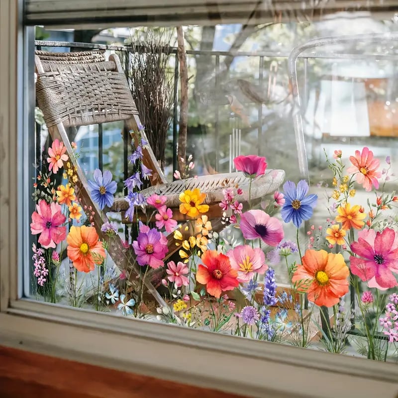 Fensterfolie | Blumenmuster | Selbstklebend | BloomPane