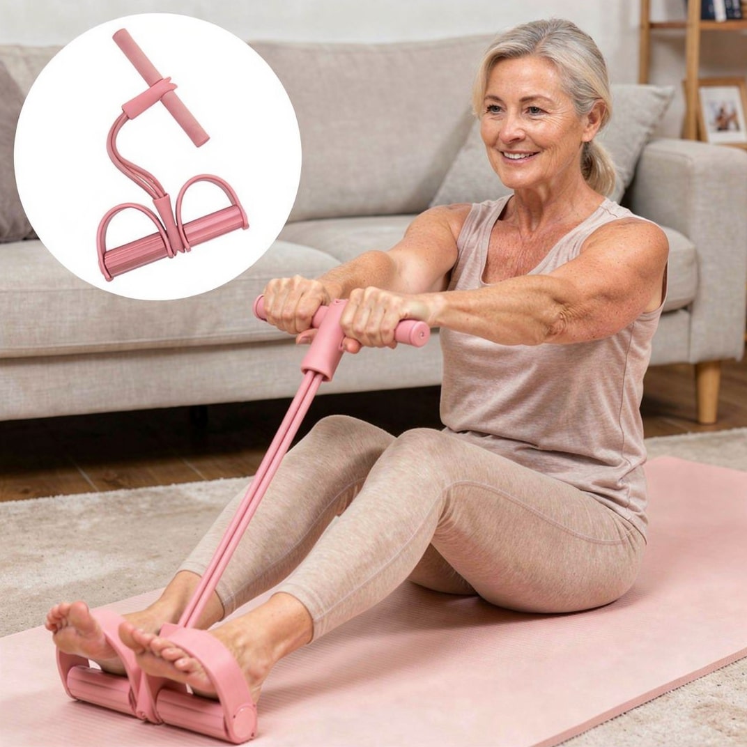 Fitness-Widerstandsband | Weiche Griffe und Fußschlaufen | Kompakt | CoreFlex