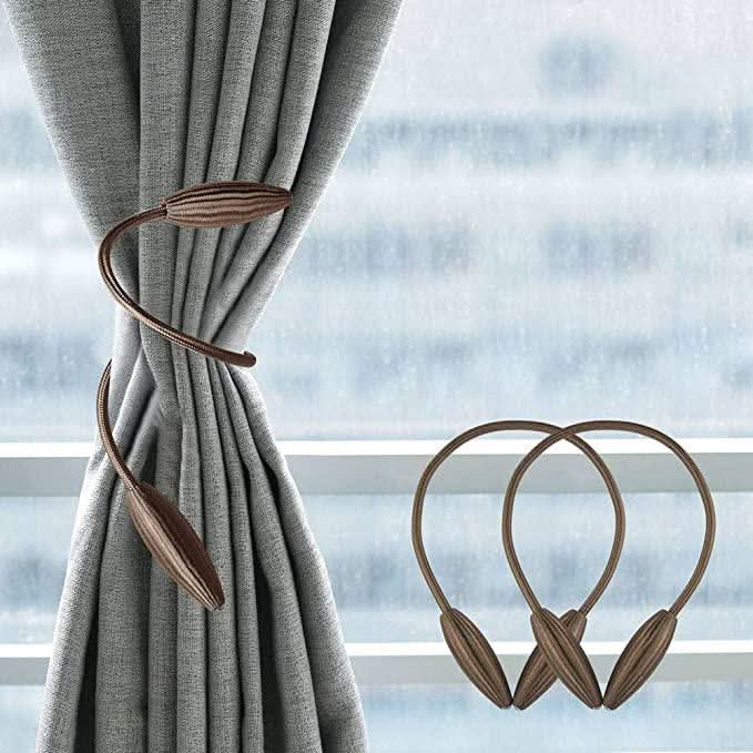 Flexible Gardinenhalter Aluminium | Werkzeugfrei | Gewebeschonend | WrapLux