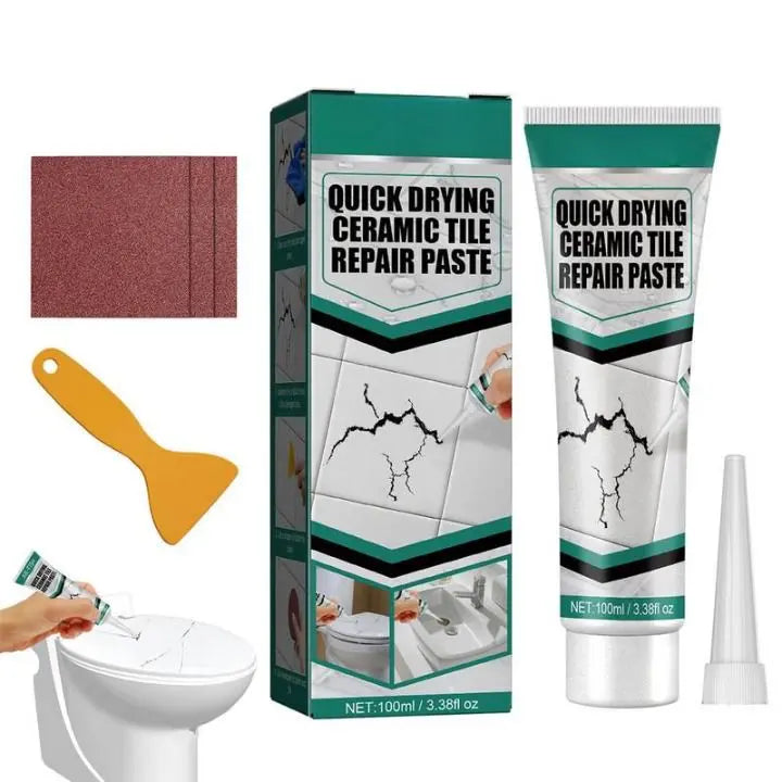Fliesen | Schnell trocknende Reparaturpaste | Wasserfest | CeramiCare