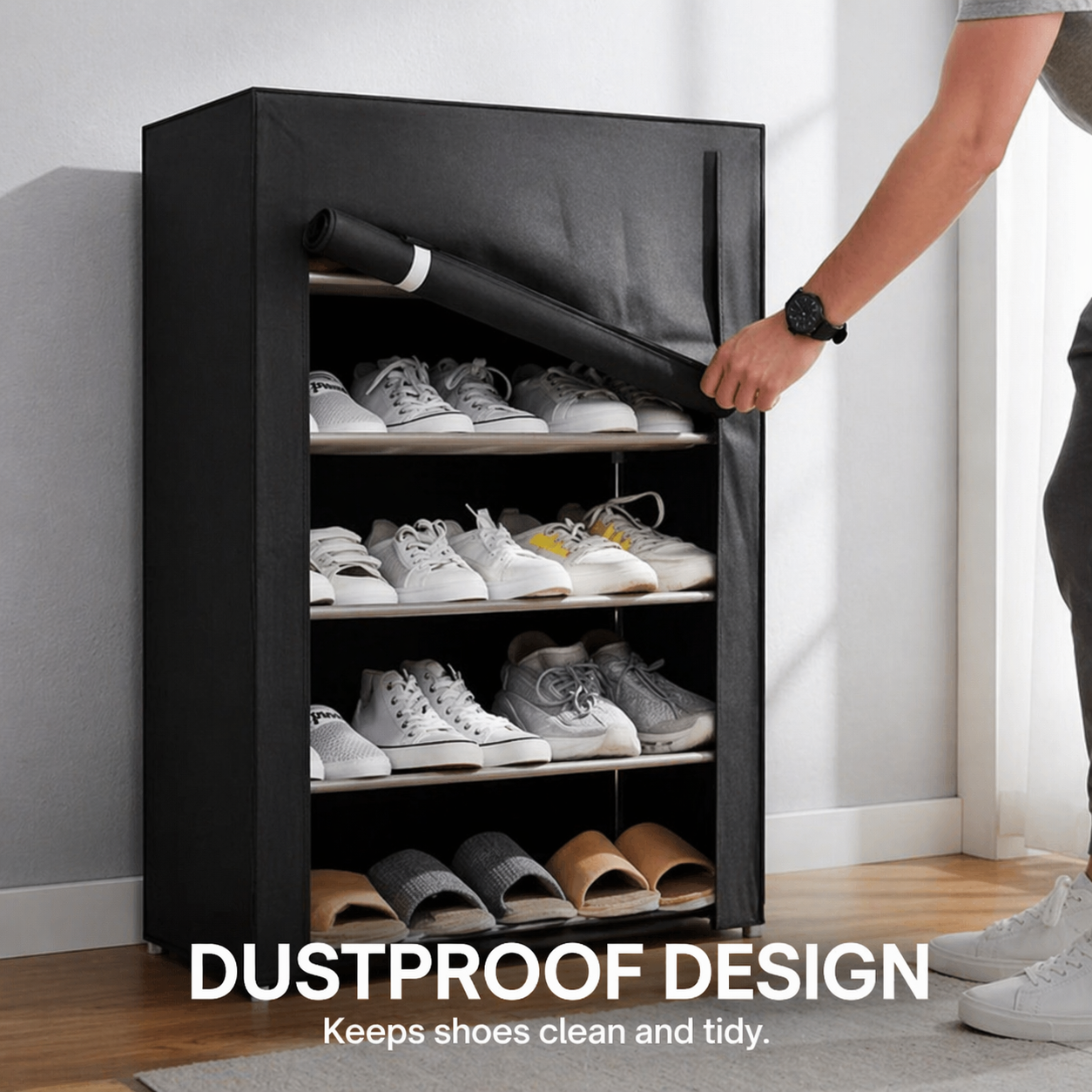 Freistehender Schuhschrank | Werkzeugfrei | Platzsparend | TidyRack