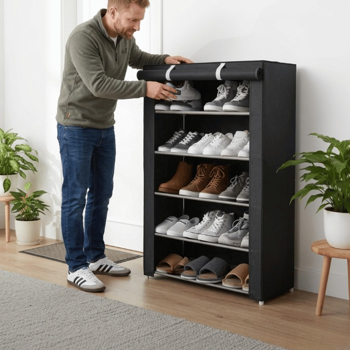 Freistehender Schuhschrank | Werkzeugfrei | Platzsparend | TidyRack