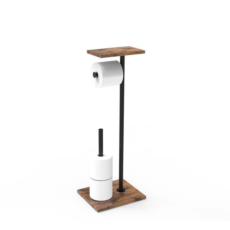 Freistehender Toilettenpapierständer | Ablage für Handy und Zubehör | Stabiler Halter | BathBridge