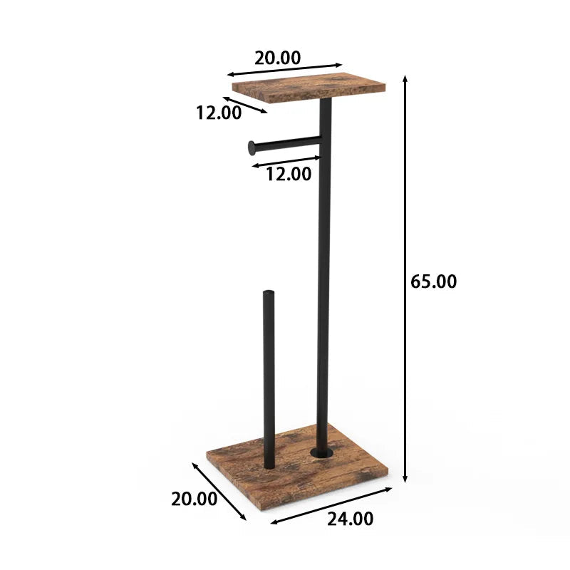 Freistehender Toilettenpapierständer | Ablage für Handy und Zubehör | Stabiler Halter | BathBridge