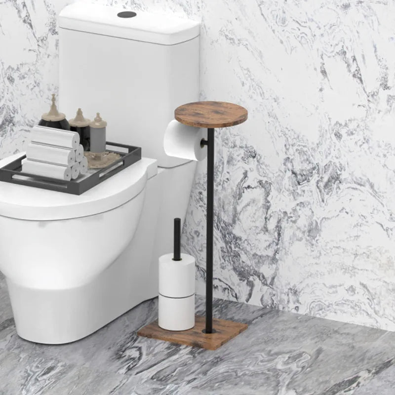 Freistehender Toilettenpapierständer | Ablage für Handy und Zubehör | Stabiler Halter | BathBridge