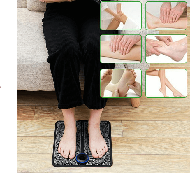 Covoraș de masaj pentru picioare | Aparat EMS pentru masajul picioarelor | cu telecomandă | RelaxFeet