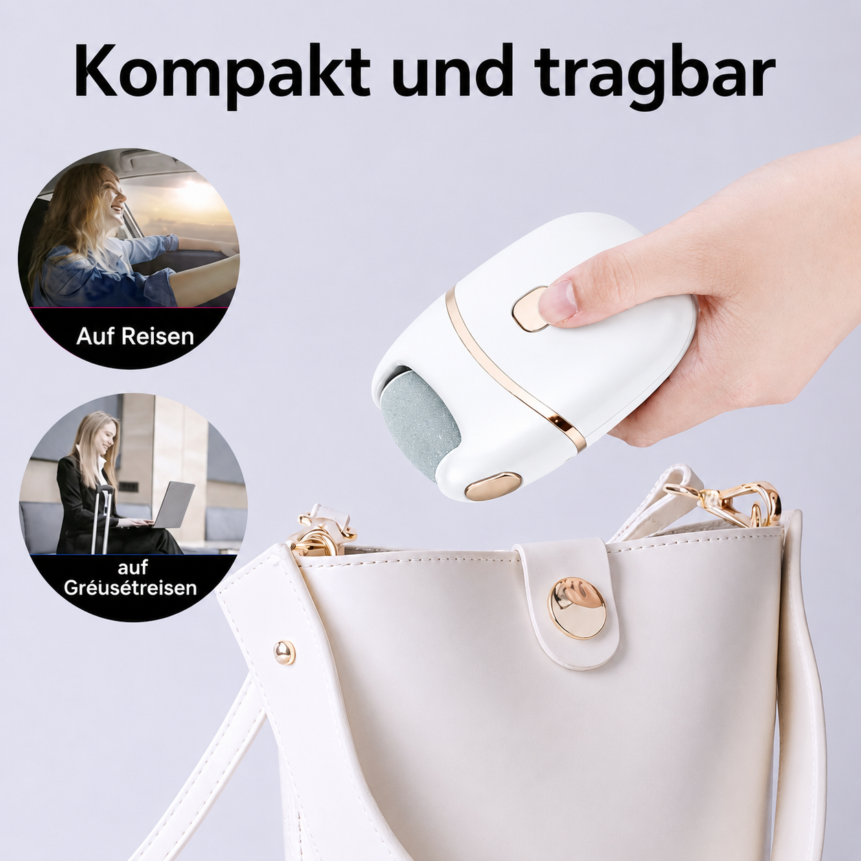 Fußschleifer Damen | Elektrischer Hornhautentferner | Glatte Füße & Sichtbar Gepflegtes Hautbild | Calluséa