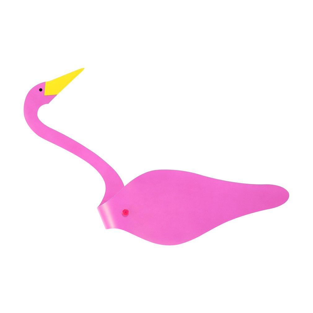 Decoración de jardín Flamingolo de aluminio | Indicador de viento y decoración | Hecho a mano | PinkDrift