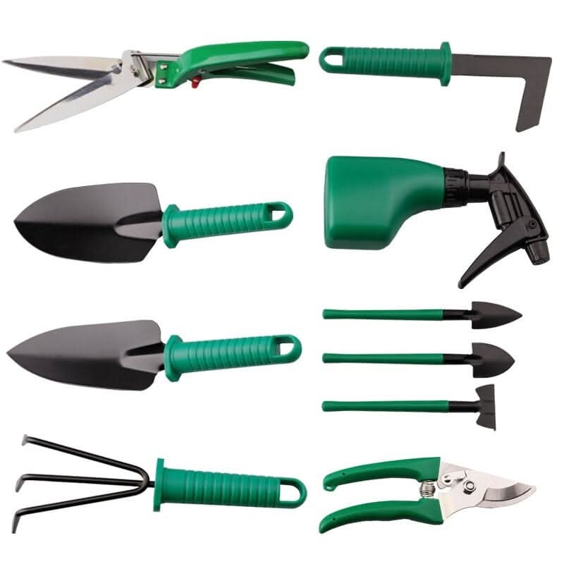 Gartengeräte-Set |10 Teile aus Edelstahl und ABS | Ergonomisch | TerraSet